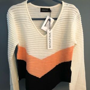 MINK PINK V-Neck multi colored sweater